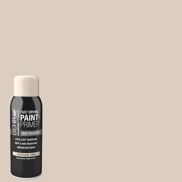 12 oz. SP-16 Seashell Beige Satin Interior/Exterior Spray Paint and Primer Aerosol