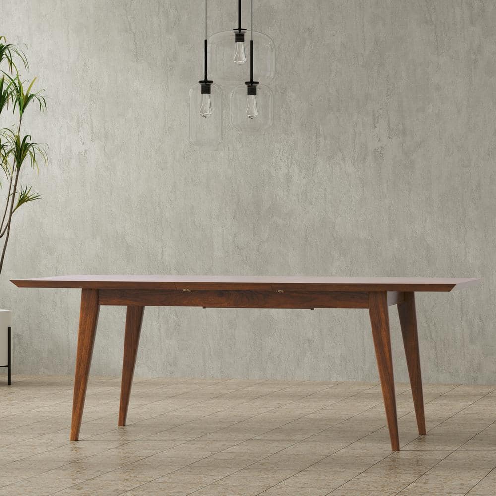 Walnut Mid-Century Modern Extendable Dining Table for Eight