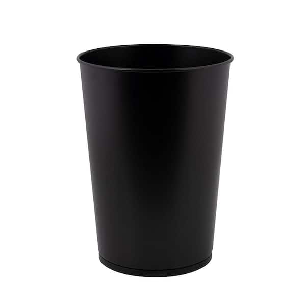 5 Liter Small Wastebasket,Compact Round Open Top Trash Can  for Bathroom Office,Black