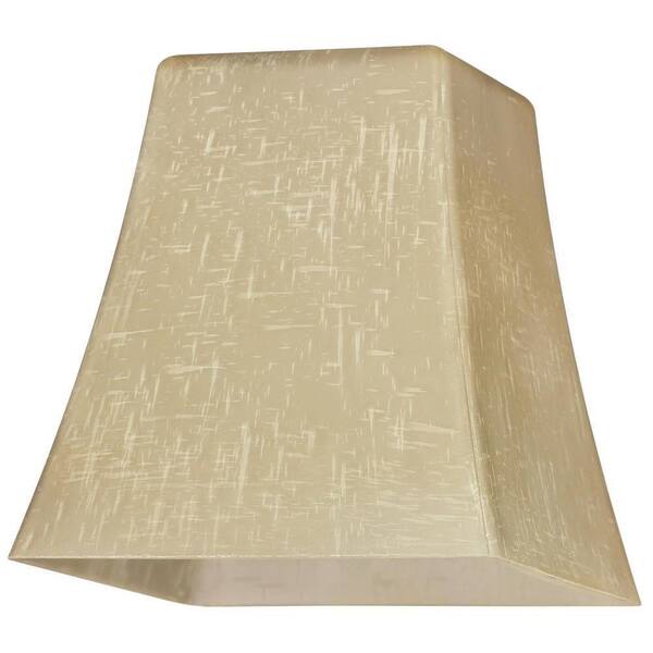 Westinghouse 5-1/4 in. Hand-Blown Amber Linen Flared Cube Shade with 2-1/4 in. Fitter and 5 in. Width