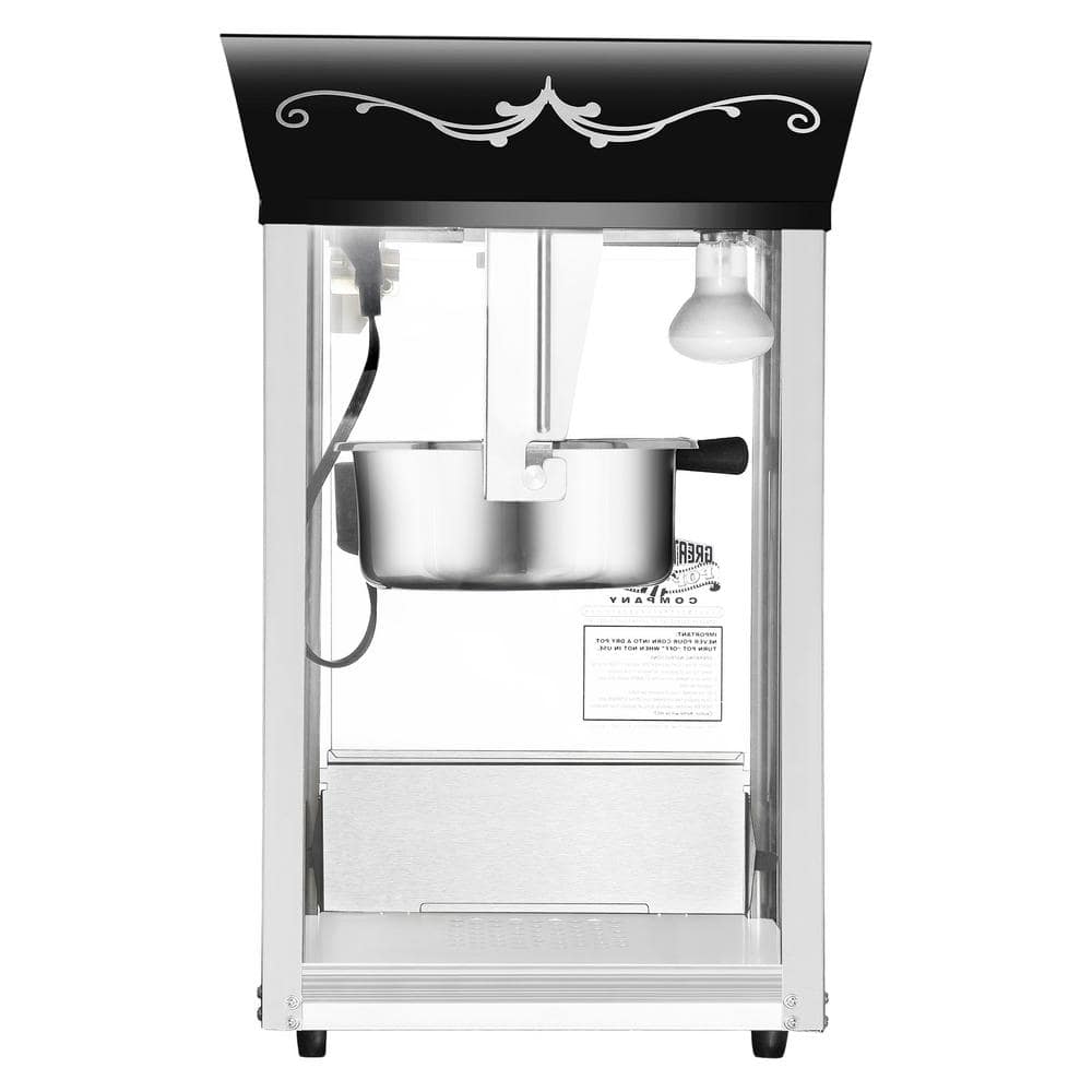 Matinee Black Stainless Steel 8oz Countertop Popcorn Machine