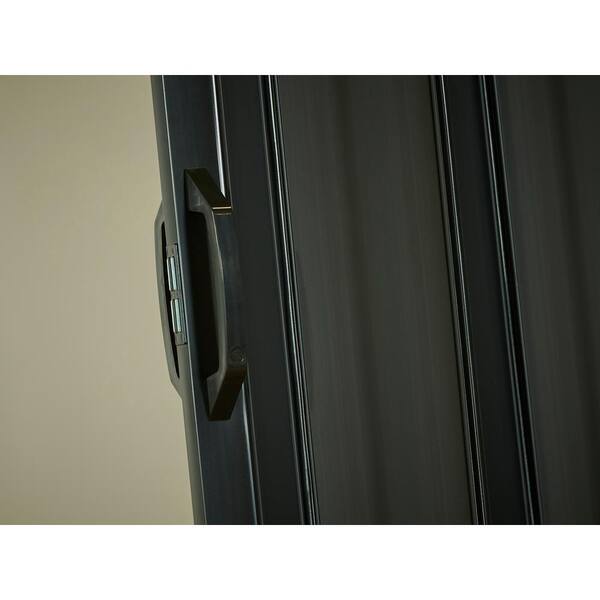 Spectrum Sienna 48 in. x 80 in. Black Vinyl Accordion Door with