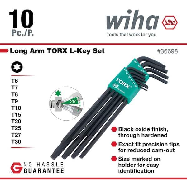 Wiha Torx Long Arm L-Key Set (10-Piece) 36698 - The Home Depot
