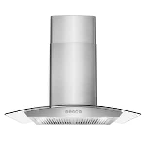 30 in. Vista Collection 380 CFM Ducted Wall Mount Range Hood, Button Controls, LED Lights, Stainless Steel
