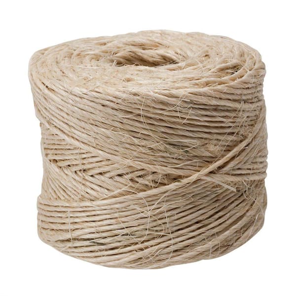 Everbilt #21 x 300 ft. Twisted Sisal Rope Twine, Natural 73086