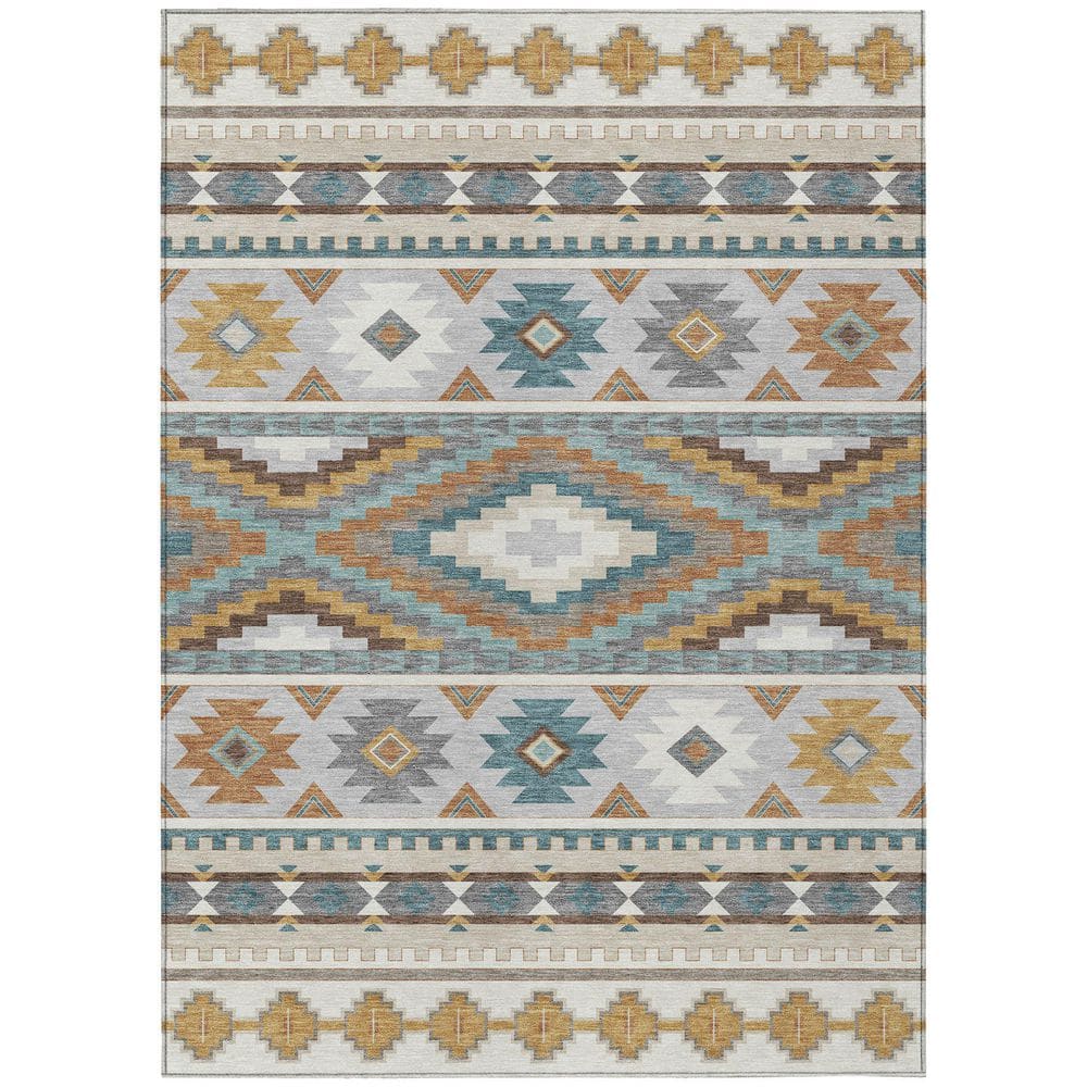 Chantille Machine Washable Indoor/Outdoor Abstract ACN2539 Ivory 5 ft. x 7 ft. 6 in. Area Rug price history on PriceWatchPro