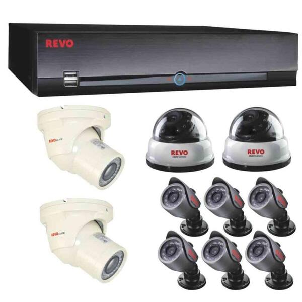 Revo Commercial 16-Channel 3 TB Hard Drive Surveillance System with Ten 540 TVL Cameras-DISCONTINUED