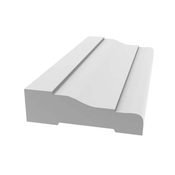 Royal Building Products 2355 11/16 in. x 2 1/4 in. x 96 in. Colonial Primed  PVC Casing (1-Piece − 8 Total Linear Feet) 0235508005 - The Home Depot