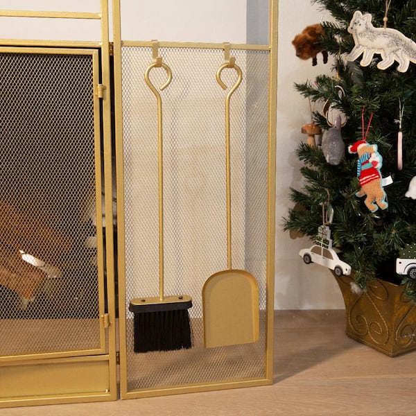 Fireplace Mesh Screen Arch Door 1 Panel 31 x 39 in Pet Baby Kids Proof Accessory 