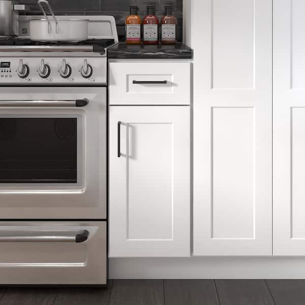 12 in. W x 24 in. D x 34.5 in. H Ready to Assemble Plywood Base Kitchen Cabinet in Painted White with Drawer