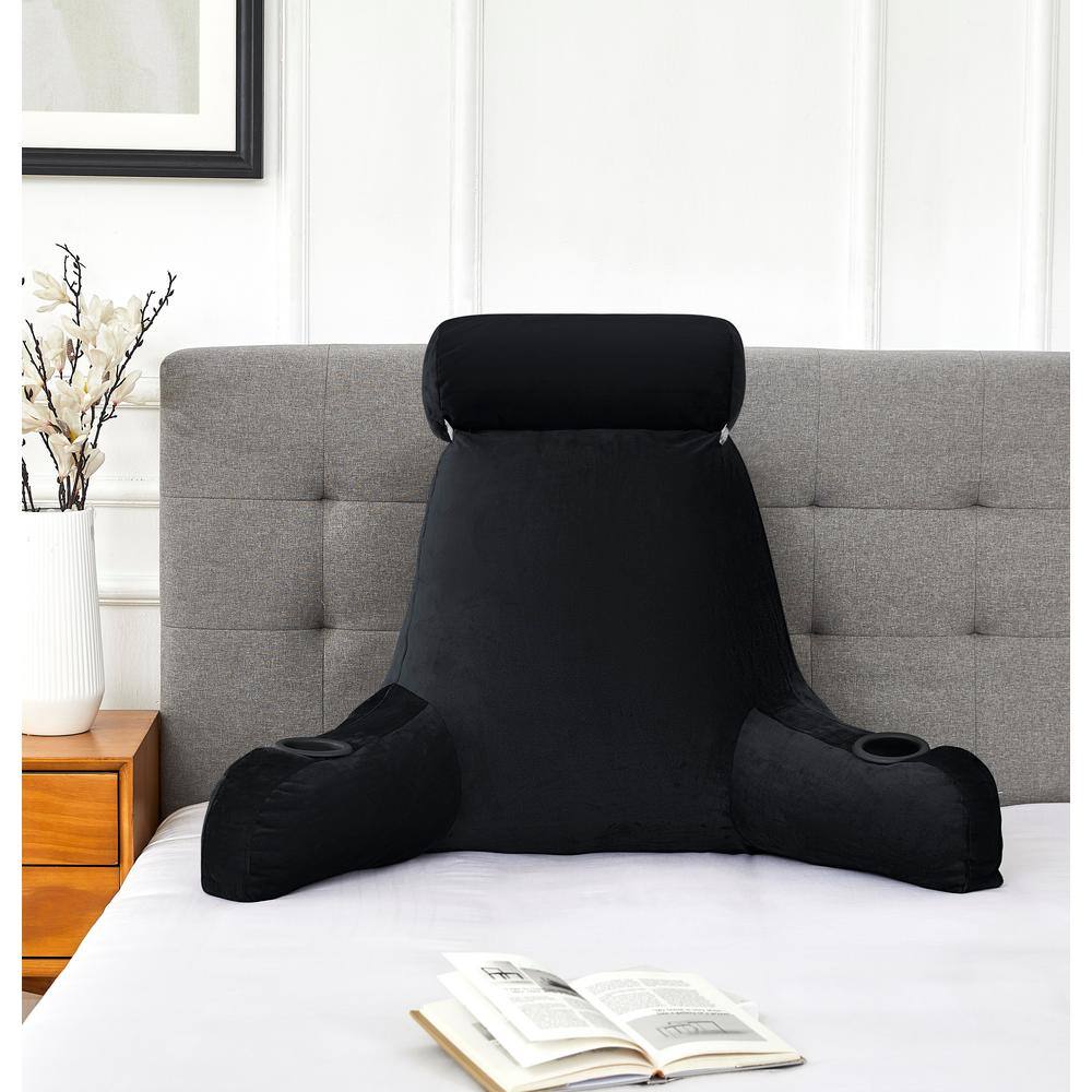 Greendale Home Fashions Bed Rest Pillow - Cotton Duck - Black