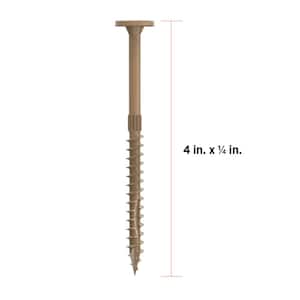 1/4 in. x 4 in. Star Drive Flat Head Multi-Purpose Structural Wood Screw - PROTECH Ultra 4 Exterior Coated (250-Pack)