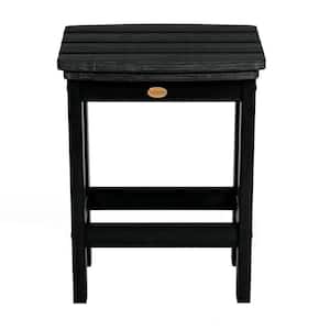 Lehigh Black Counter-Height Recycled Plastic Outdoor Bar Stool