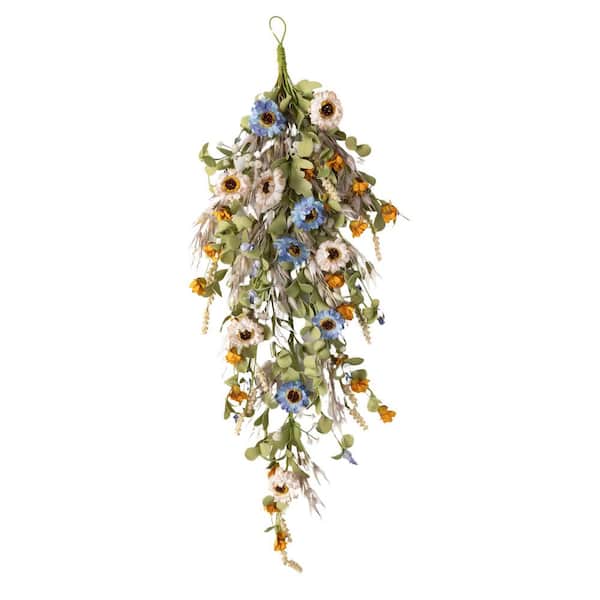 SULLIVANS 34 in. Artificial Summer Wildflower Swag MFWSW - The Home Depot