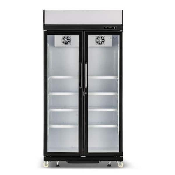 Hamilton Beach 20.5 cu. ft. Commercial 2-Door Glass Display Fridge in Black