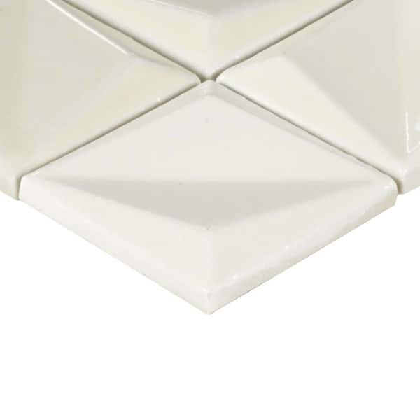 Daltile Artefino Vintage Pearl 12 in. x 12 in. Glossy Porcelain