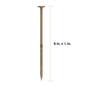 1/4 in. x 6 in. Star Drive Flat Head Multi-Purpose Structural Wood Screw - PROTECH Ultra 4 Exterior Coated (250-Pack)