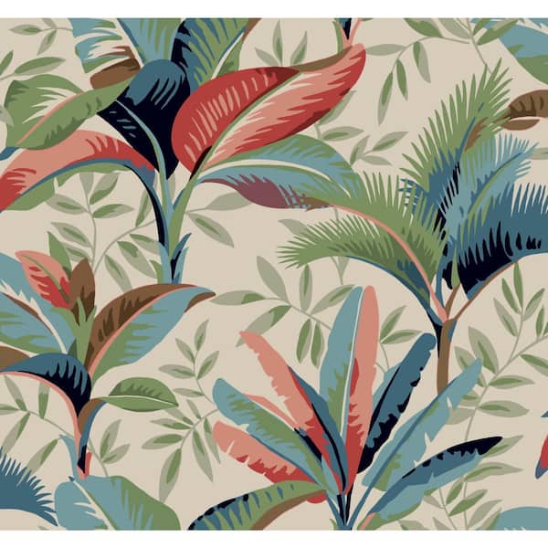 Summerhouse Savanna Multi-Colored Matte Pre-pasted Paper Wallpaper 60.75 sq. ft
