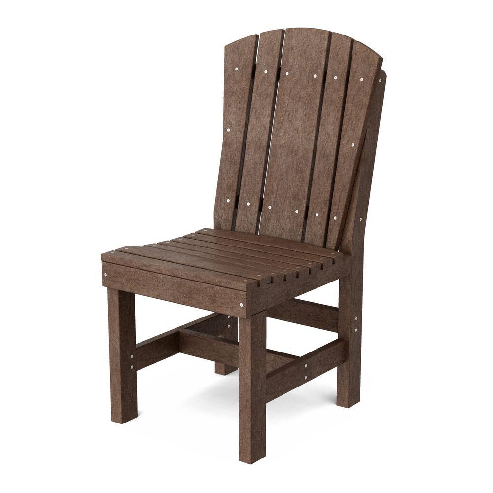Heritage Tudor Brown HDPE Plastic Outdoor Dining Side Chair price history on PriceWatchPro