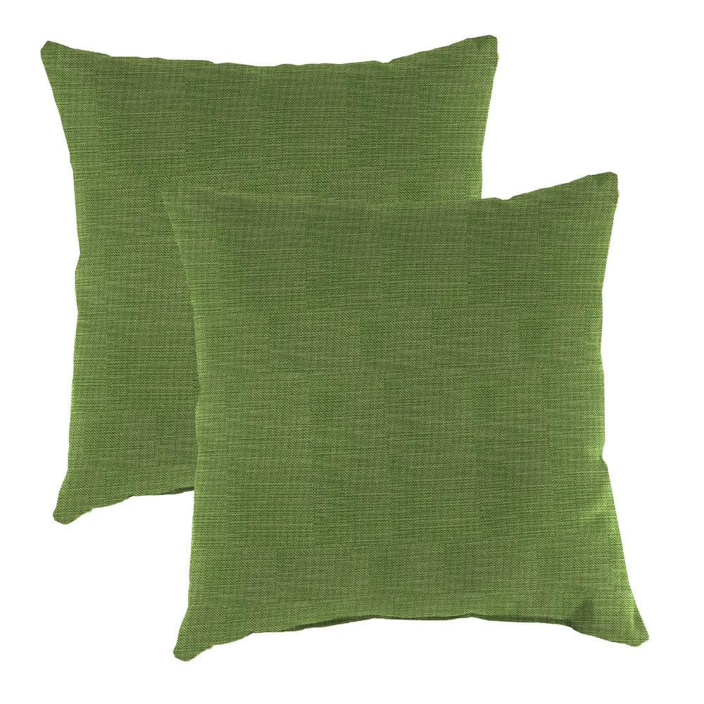16 in. L x 16 in. W x 4 in. T Square Outdoor Throw Pillow in Olive (2-Pack) price history on PriceWatchPro