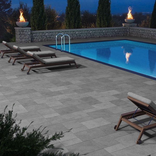 interlock Windom 15.66 in. x 23.54 in. x 2.375 in. Rectangle Pewter Concrete Paver (36 pieces/61.2 sq. ft. ) HDWINDPWTRFM