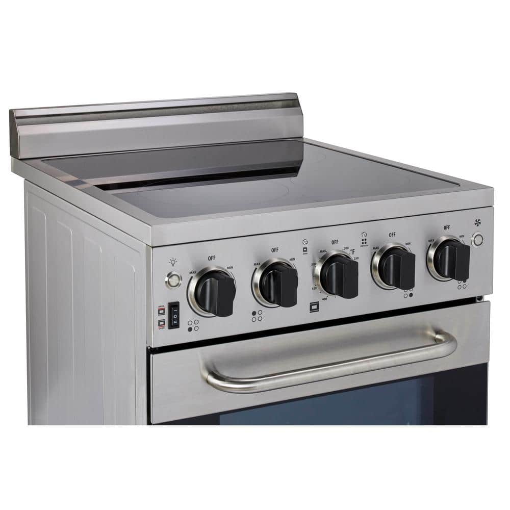 Prestige 20" Stainless Steel Freestanding Electric Range with Convection Oven