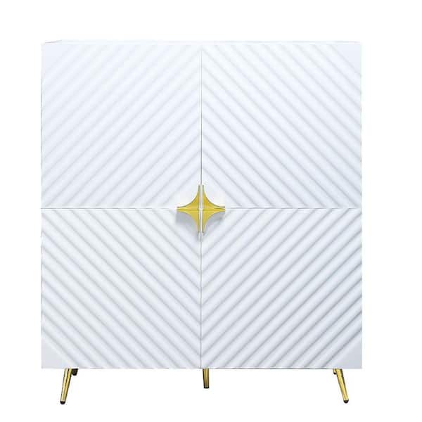 Acme Furniture Gaines White High Gloss Accent Cabinet