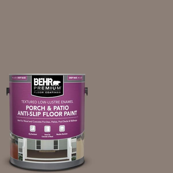 BEHR PREMIUM 1 gal. #HDC-NT-27B Wild Truffle Textured Low-Lustre Enamel Interior/Exterior Porch and Patio Anti-Slip Floor Paint