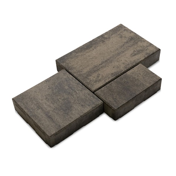 Reno 14.75in. x 9.875 in. x 2.375 in. Rectangle Cascade Face Mix Concrete Paver Pallet (114-pieces/70.5 sq. sf./Pallet)