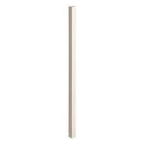 2 in. x 2 in. x 6.5 ft. Navajo White Metal Fence Post with Post Cap