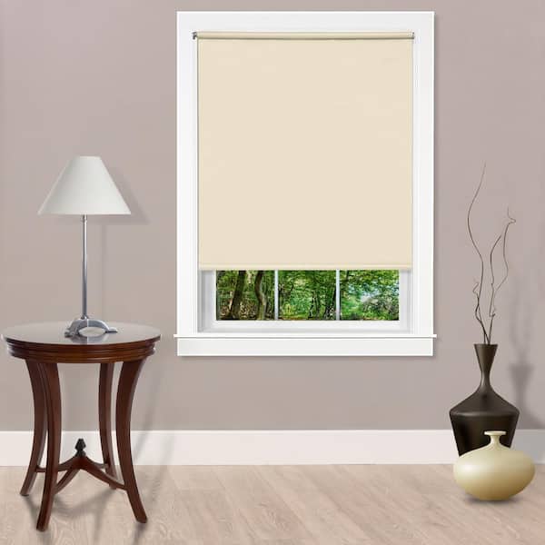 ACHIM Tear Down Cut-to-Size Ivory Cordless Light Filtering Telescopic Width Vinyl Window Shade 55 in. W x 72 in. L