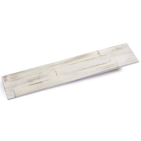 mywoodwall 3/8 in. x 4-7/8 in. x 23-5/8 in. Brushed Coral Prefinished Wood Peel and Press Wall Panel