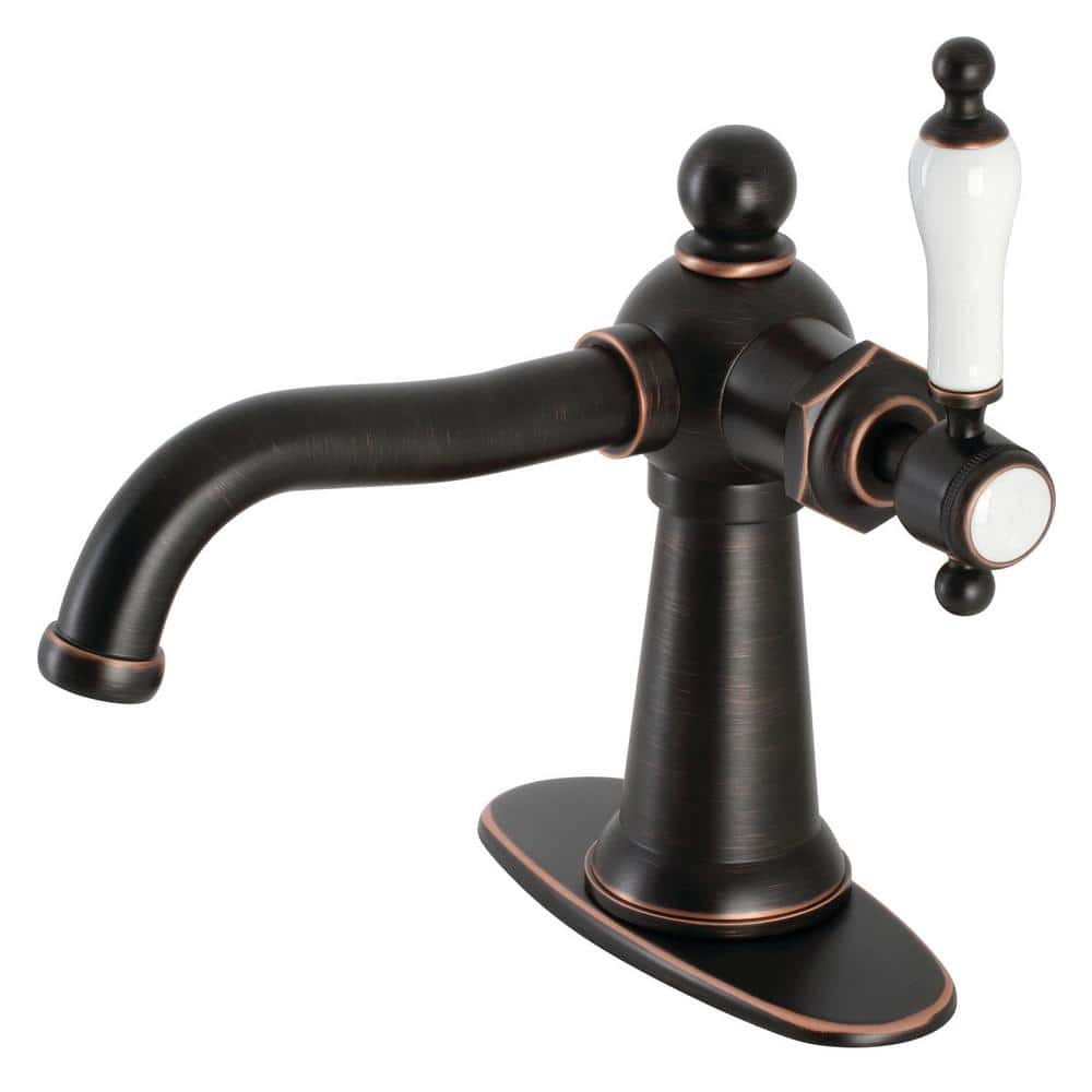 Kingston Brass Nautical Single Handle Single Hole Bathroom Faucet in