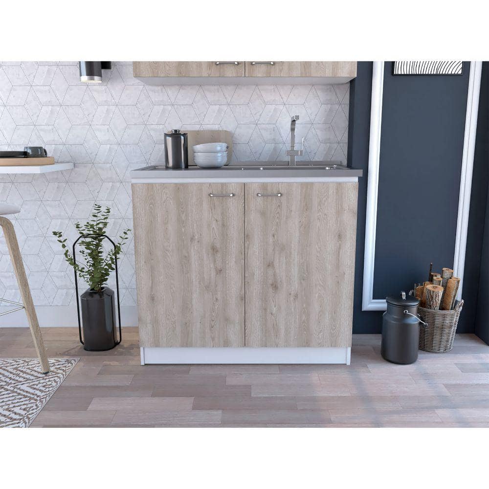 Brookeline Rectangle 2-Door Utility Sink and Cabinet White and Light Gray price history on PriceWatchPro