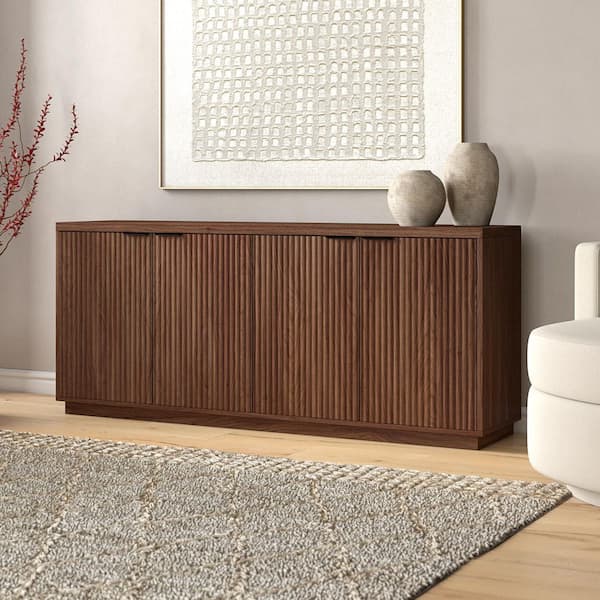 Meyer&Cross Mansfield Satin Walnut MDF 68 in. Buffet Table BF2338