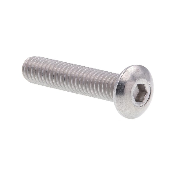 Prime-Line #8-32 x 7/8 in. Grade 18-8 Stainless Steel Hex Allen Drive Button Head Socket Cap Screws (10-Pack)