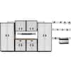 Gladiator 17-Piece Steel Garage Storage System in Silver (186 in. W x ...
