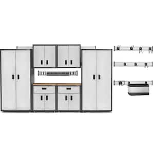 17-Piece Steel Garage Storage System in Silver (186 in. W x 83 in. H x 18 in. D)
