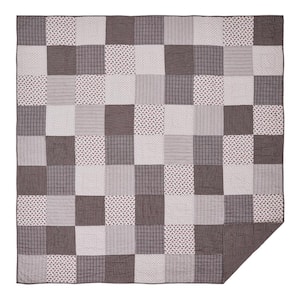 Florette Brown Taupe Mauve French Country Queen Cotton Quilt