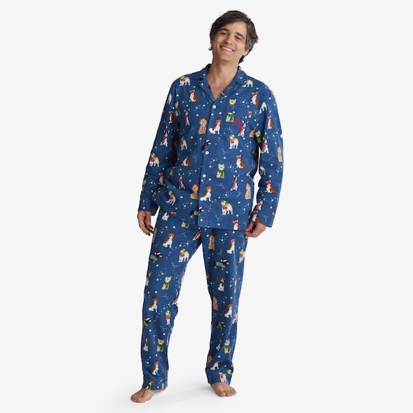 Navy Blue White Polka Dots Pajama Pants Ceramic Tile Men's Pajama Bottoms  Lounge Sleepwear PJs Casual Sleep Pants S at  Men's Clothing store