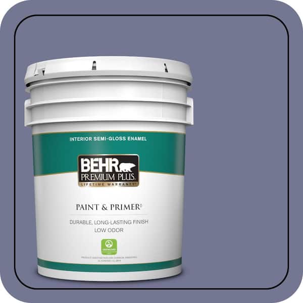 BEHR PREMIUM PLUS 5 gal. #S560-5 Royal Fortune Semi-Gloss Enamel Low Odor Interior Paint & Primer
