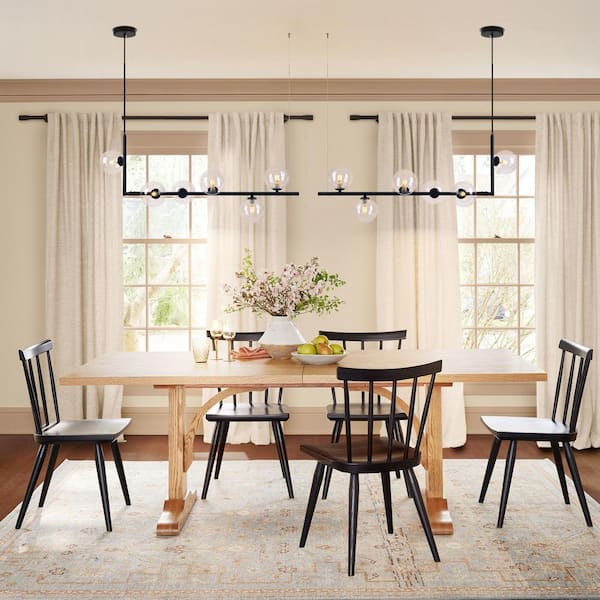 Rennnsan Elaine 6-Light Kitchen Island Globe Modern Glass Bubble