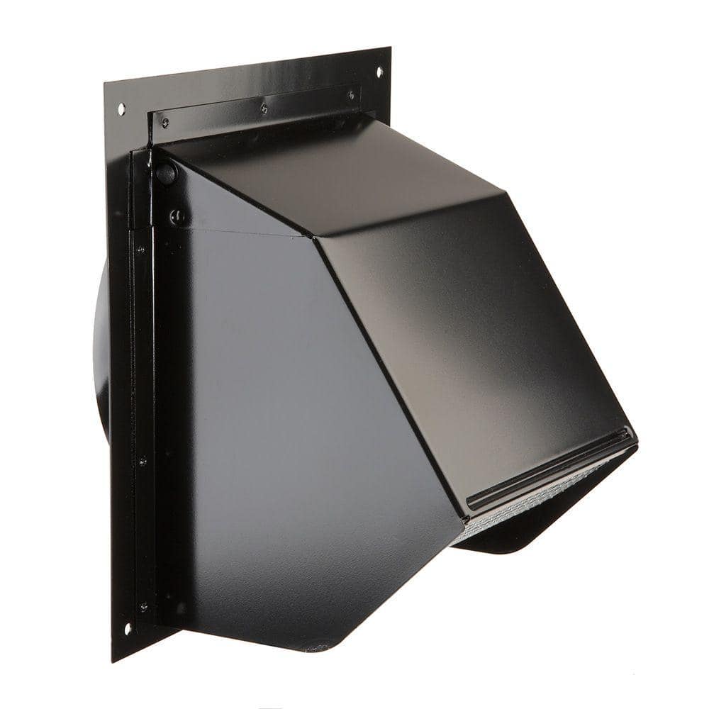 Broan Nutone Wall Cap For Exhaust Fan Or Range Hood With 6 In Round Duct In Black 843bl The Home Depot