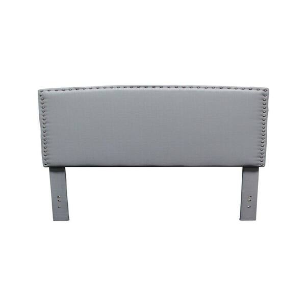 Unbranded Capricorn Pewter Full/Queen Upholstered Headboard with Nail Heads