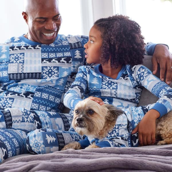 Fair Isle Moose Dog Pajama - Little Blue House US
