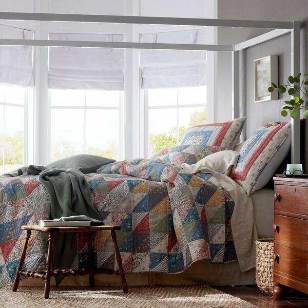 Pottery Barn Bliss Handcrafted Linen/Cotton Quilt