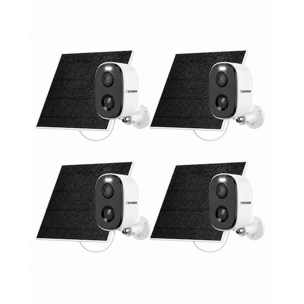 AI 2.5K Solar GO 24/7 Recording(AOV)Wireless Battery Operated Camera, AI Detection, Color Night Vision, Solar Panel, 4Pk
