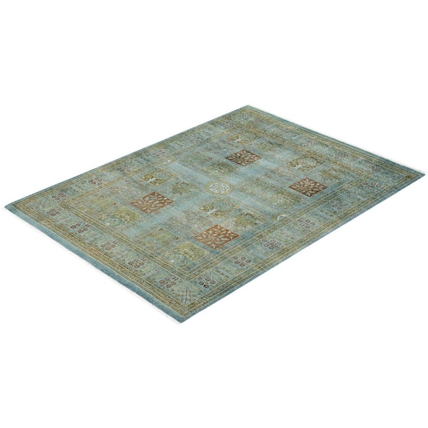 Overdyed Gray 4 ft. x 5 ft. 5 in. Wool Indoor Area Rug