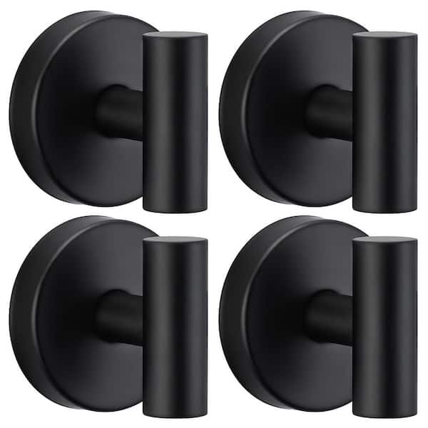 Wudkey 4-Piece Reusable Suction Cup J-Hook Robe/Towel Hook in