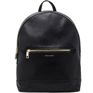 Gala Collection 15 in. Black Leather Backpack